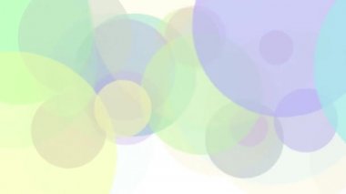 Soyut arkaplan, düz stil güzel çok renkli daireler. Parçacıklar artar ve azalır