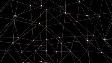 Pleksus arka planı. Çizgiler, noktalar ve üçgenlerden oluşan dijital iş veya teknoloji arka planı.