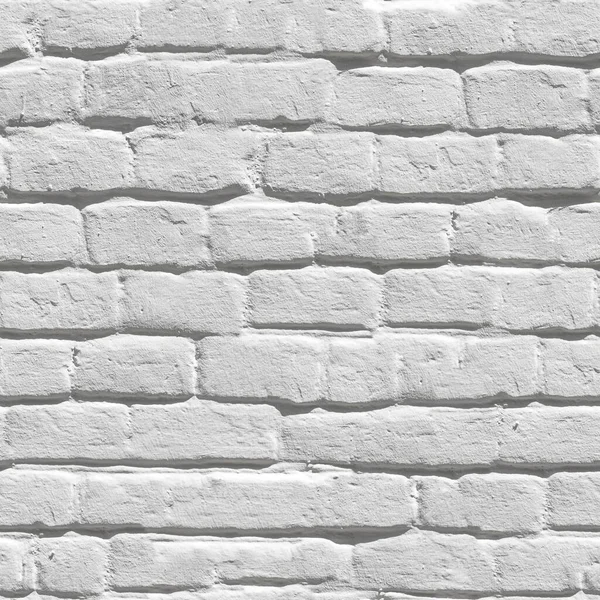 White brick wall seamless background - texture pattern for continuous replicate. — Stock Photo, Image