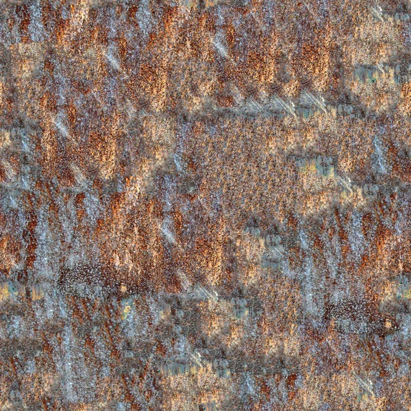 Textura metálica sin costuras con cubierta oxidada y lugar vacío para su texto o imagen — Foto de Stock