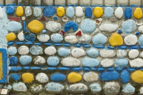 The background texture of colored stone wall — Foto Stock