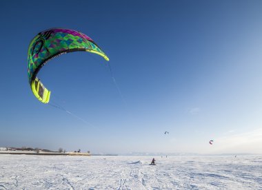 Snowkiting maraton Zhigulevskoye deniz 2015 için Rusya Yarışması