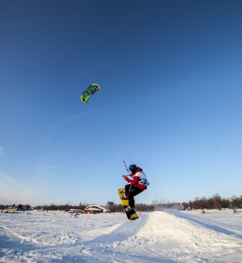 Snowkiting maraton Zhigulevskoye deniz 2015 için Rusya Yarışması