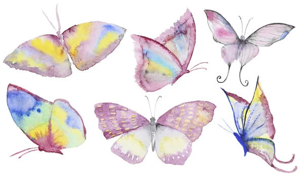 Hand drawn butterflies collection — Stock Photo, Image