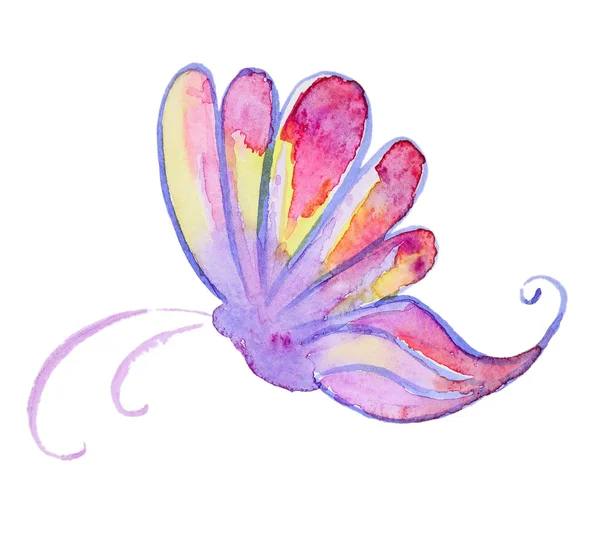 Abstracto Acuarela mariposa dibujada a mano —  Fotos de Stock
