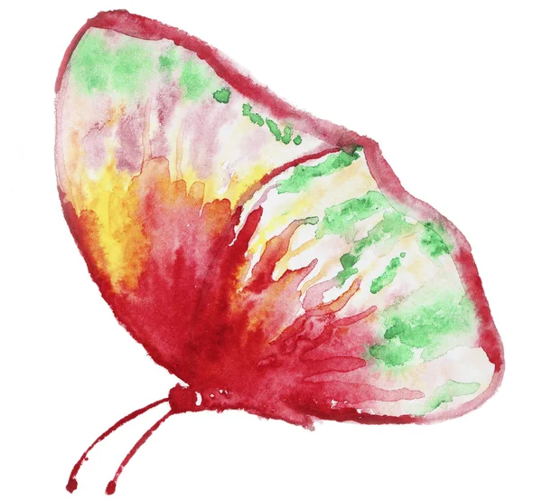 Abstract Watercolor hand drawn butterfly — Stock Photo, Image