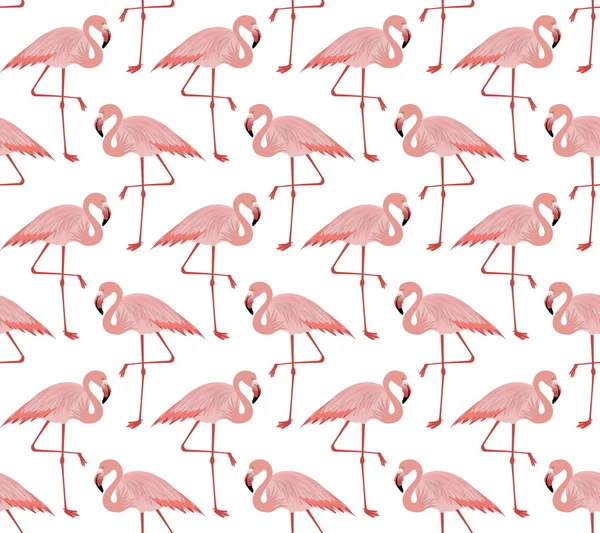 Seamless mönster av vektor rosa flamingo — Stock vektor