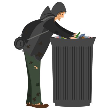 Homeless people collection clipart