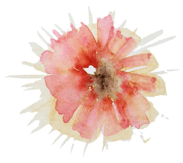 Soyut suluboya çiçekler