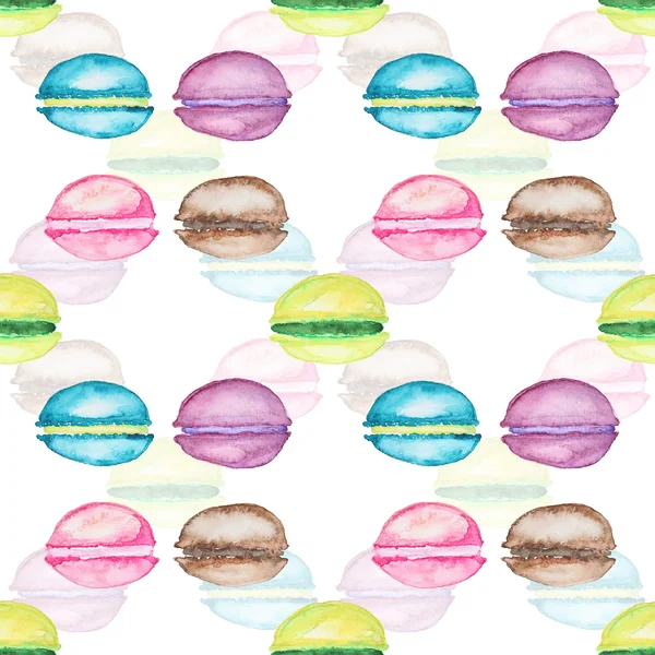 Mångfärgade macaroons mönster — Stockfoto