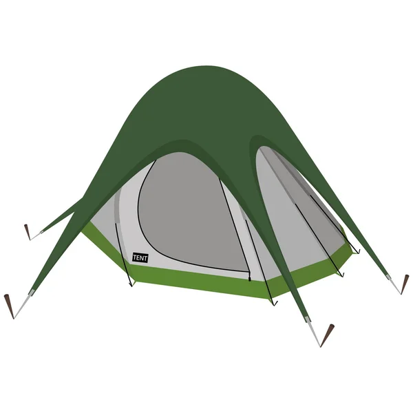 Зеленая палатка — стоковый вектор