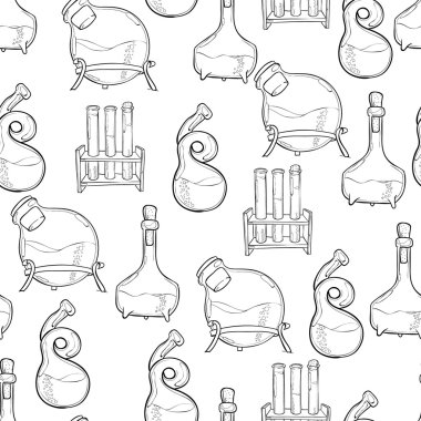 Kimya laboratuarı desen