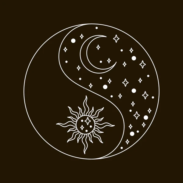 Símbolo yin yang — Vector de stock