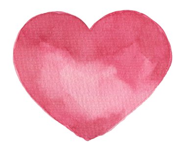 Suluboya kırmızı kalp