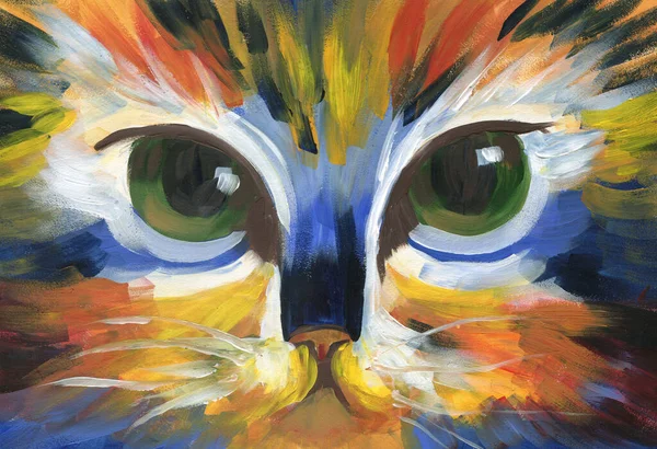 Cat face art — Stock fotografie