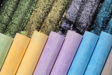 pastel renkli tebeşir