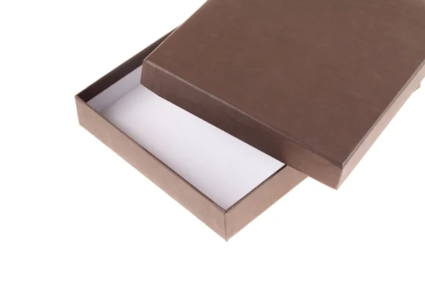 Open empty brown box — Stock Photo, Image