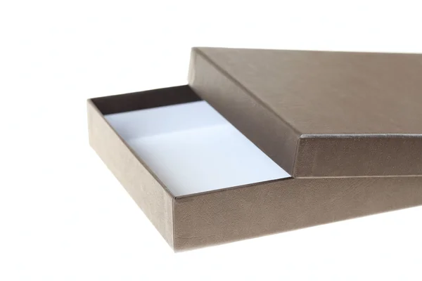 Open empty brown box — Stock Photo, Image