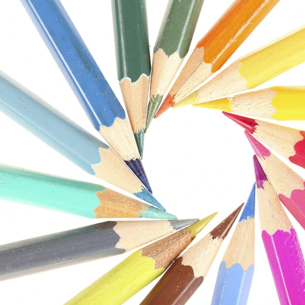 Round of Color Pencils — Stock Photo, Image