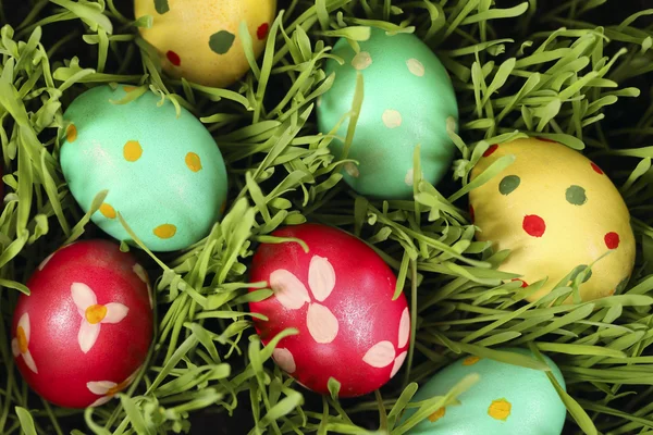 Velikonoční vajíčka v trávě — Stock fotografie
