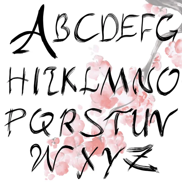 Alphabet manuscrit — Image vectorielle