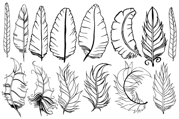 Set de plumas — Archivo Imágenes Vectoriales