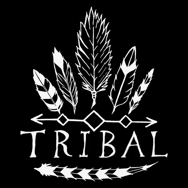 Ontwerpelementen in tribal stijl — Stockvector