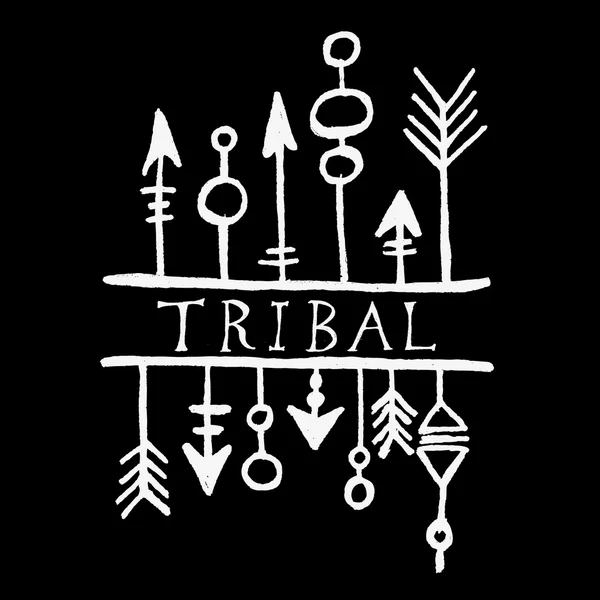 Designové prvky ve stylu tribal — Stockový vektor