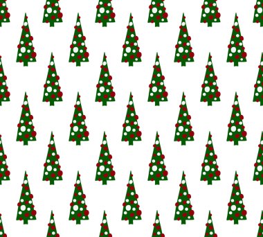 Renkli Noel ağaçları desen