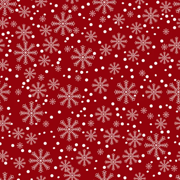 Kerstmis sneeuwvlokken patroon — Stockvector