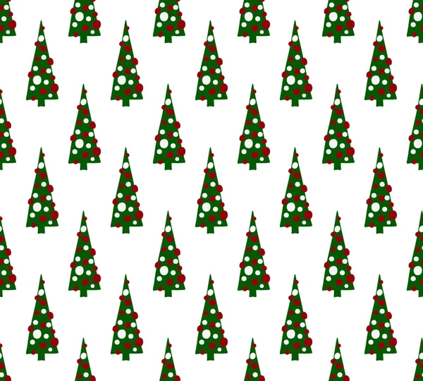 Farbe Weihnachtsbäume Muster — Stockvektor