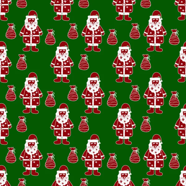 Santa claus modèle sans couture — Image vectorielle