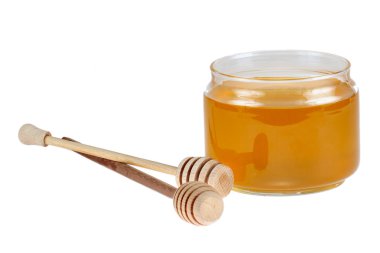 Bal ve beyaz arka plan üzerinde izole sopa