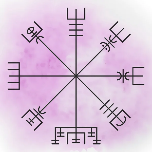 Vegvisir - чарівне навігаційний компас — стоковий вектор