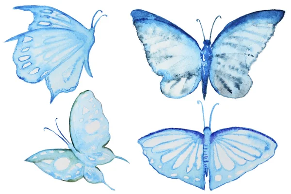 Set of watercolor butterfly — Stock Photo, Image