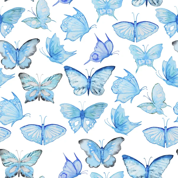 Aquarel patroon met batterfly — Stockfoto