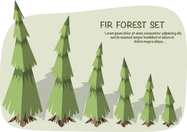 Sapins isométriques — Image vectorielle