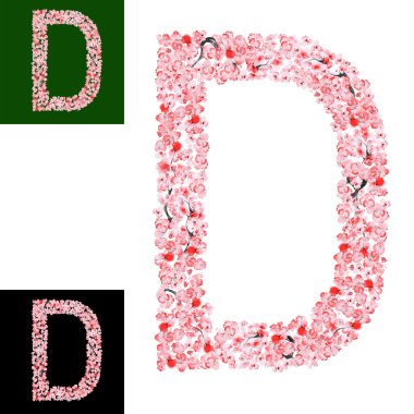 Sakura çiçek alfabesi