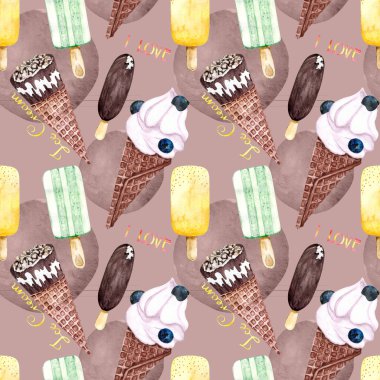 Dondurmalı suluboya deseni