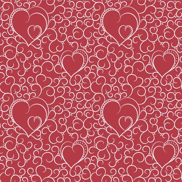 Valentinstag Muster mit Herzen. Dekor für Valentinstag oder Hochzeit — Stockvektor