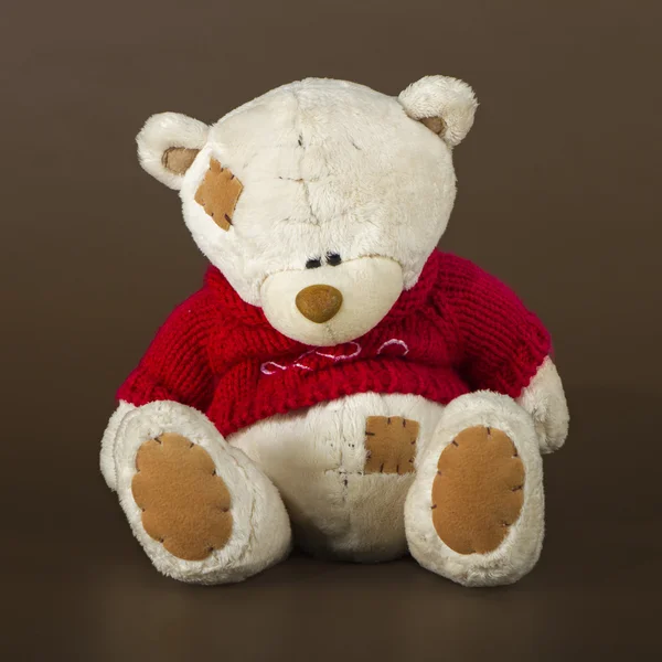 Teddy, Teddybear izole kahverengi zemin — Stok fotoğraf