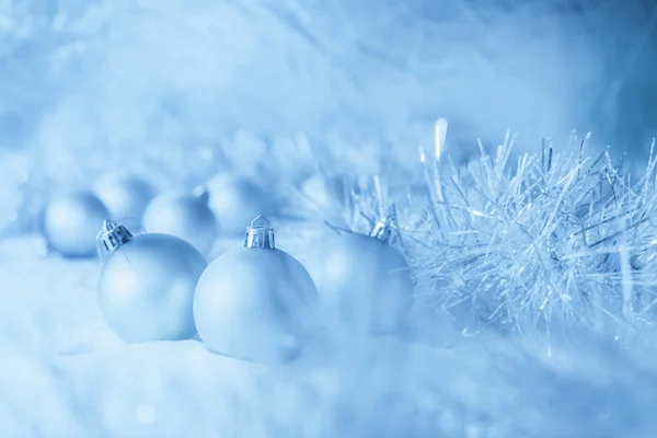 Blue Christmas balls — Stock Photo, Image