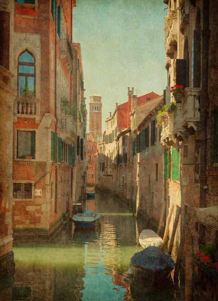 Kaunis kanava Venetsiassa — kuvapankkivalokuva
