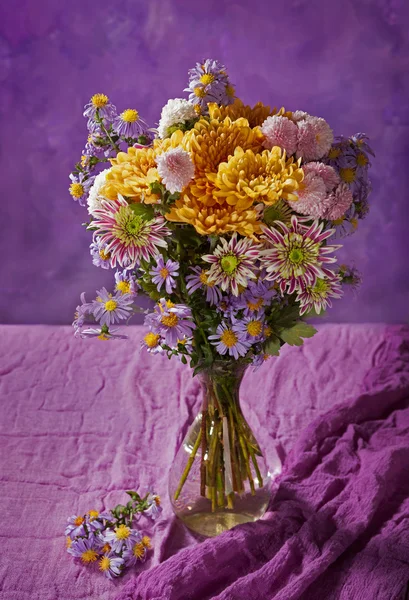 Colorful chrysanthemums bunch — Stock Photo, Image