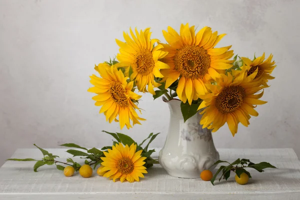 Boeket van zonnebloemen Stockafbeelding