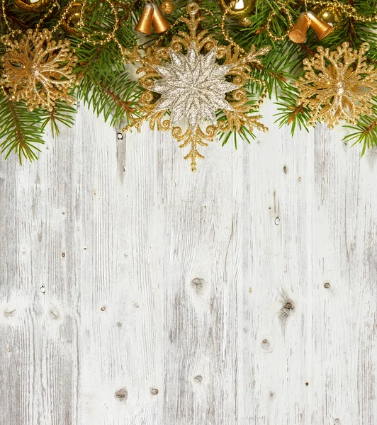Christmas decoration on old grunge wooden board — Stock Image Christmas decoration on old grunge wooden board Stock Picture
