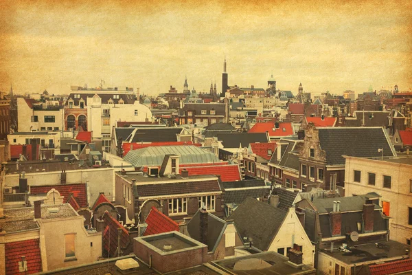 Daken van Amsterdam in Nederland — Stockfoto