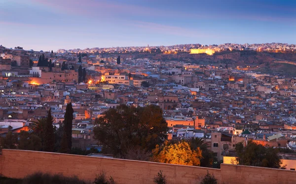 Evening view of  old Medina of Fez — Stock Photo, Image