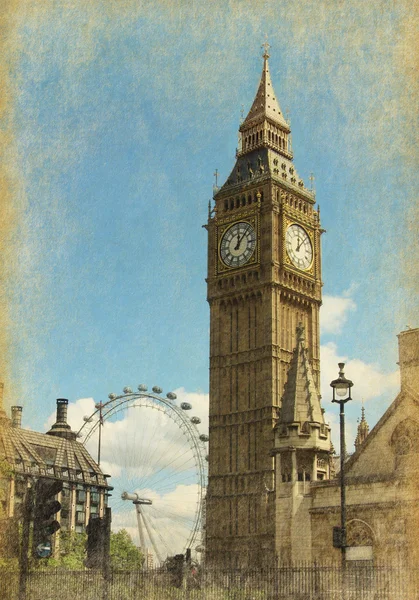 Big Ben, London, retro tarzı — Stok fotoğraf