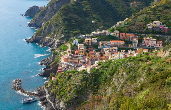 Riomaggiore and neighborhood, Liguria, Italy. — Stock Photo, Image